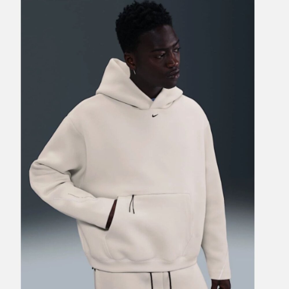 Nike Tech Fleece Oversized Heavyweight Hoodie Light Bone Men’s